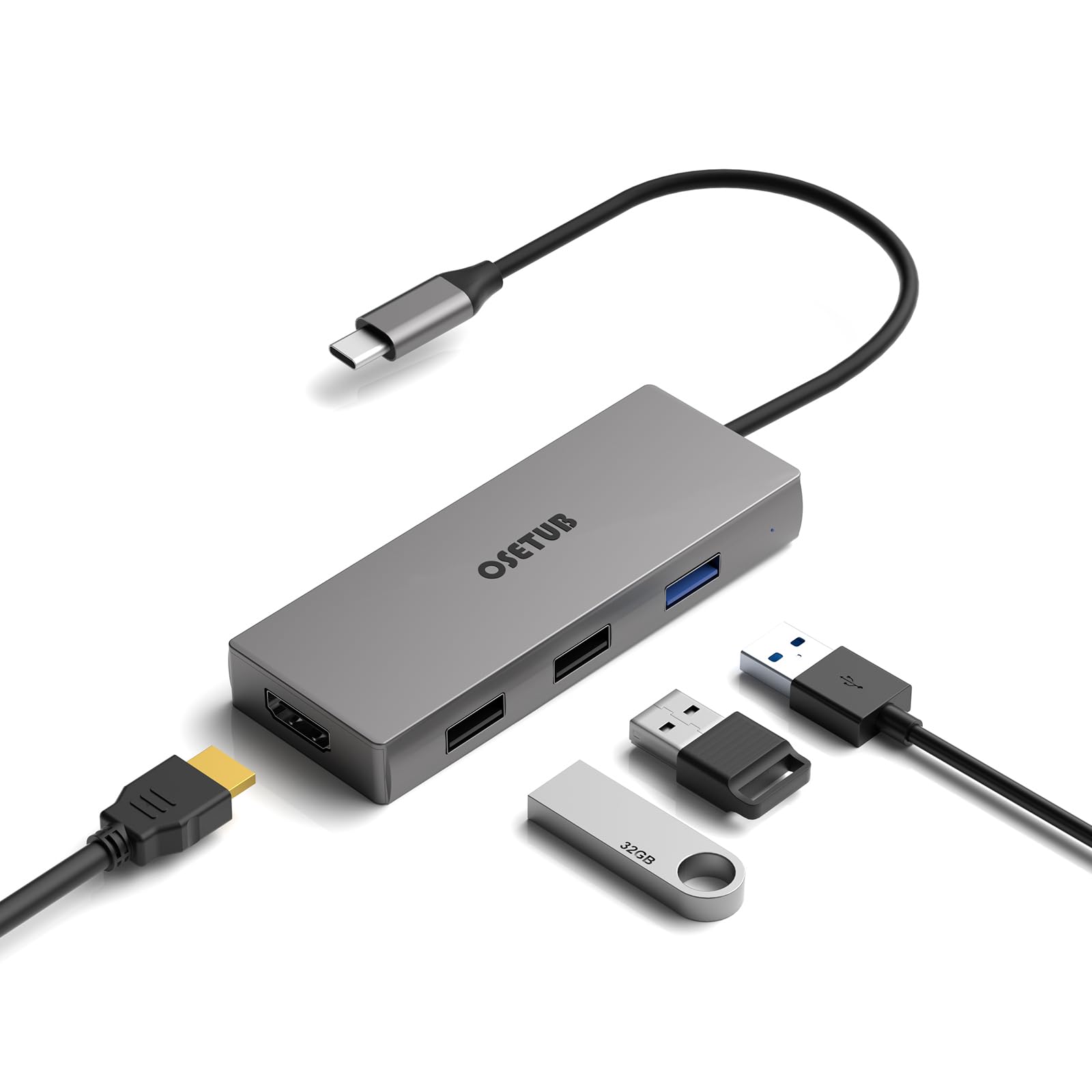 Amazon.com: USB C Hub, 4 in 1 USB C to HDMI Multiport Adapter